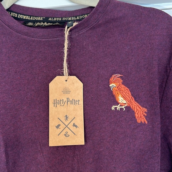 Rare Harry Potter Collection Albus Dumbledore Phoenix Embroidered T-shirt - Picture 3 of 9